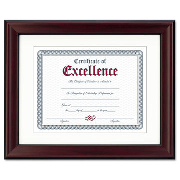 DAX® Rosewood Document Frame, Wall-mount, Plastic, 11 X 14, 8 1-2 X 11 freeshipping - TVN Wholesale